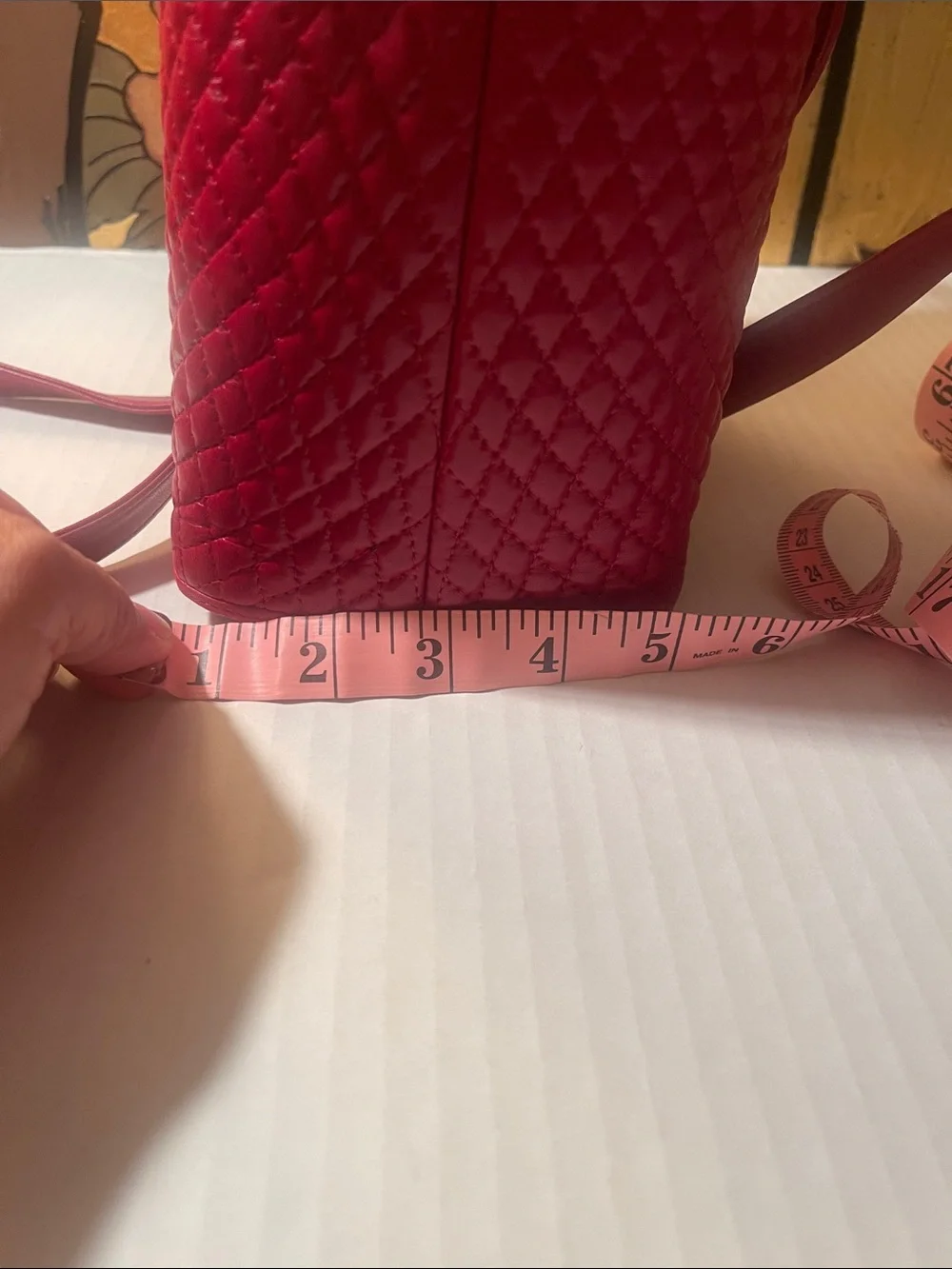 Bally Quilted Red Top-Handle Shoulder Bag
